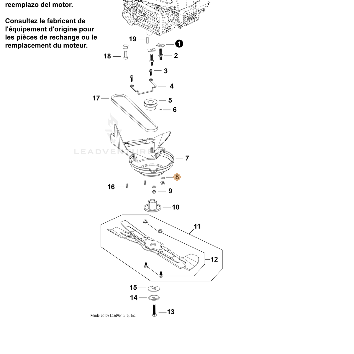 Echo part YH451000590 — IPL diagram snippet (6x zoom, amber highlight)