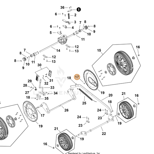 Echo part YH451000600 — IPL diagram snippet (6x zoom, amber highlight)