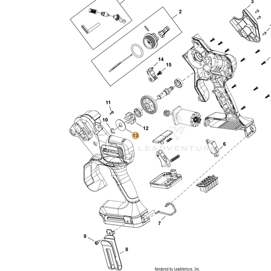 Echo part YH451000660 — IPL diagram snippet (6x zoom, amber highlight)