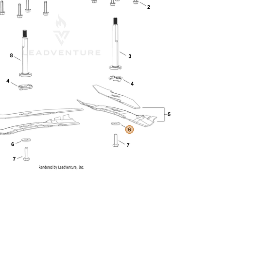 Echo part YH451000690 — IPL diagram snippet (6x zoom, amber highlight)