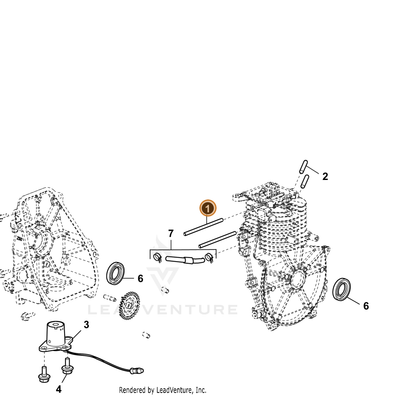 ECHO part YH452000020 — IPL diagram snippet (6x zoom, amber highlight)