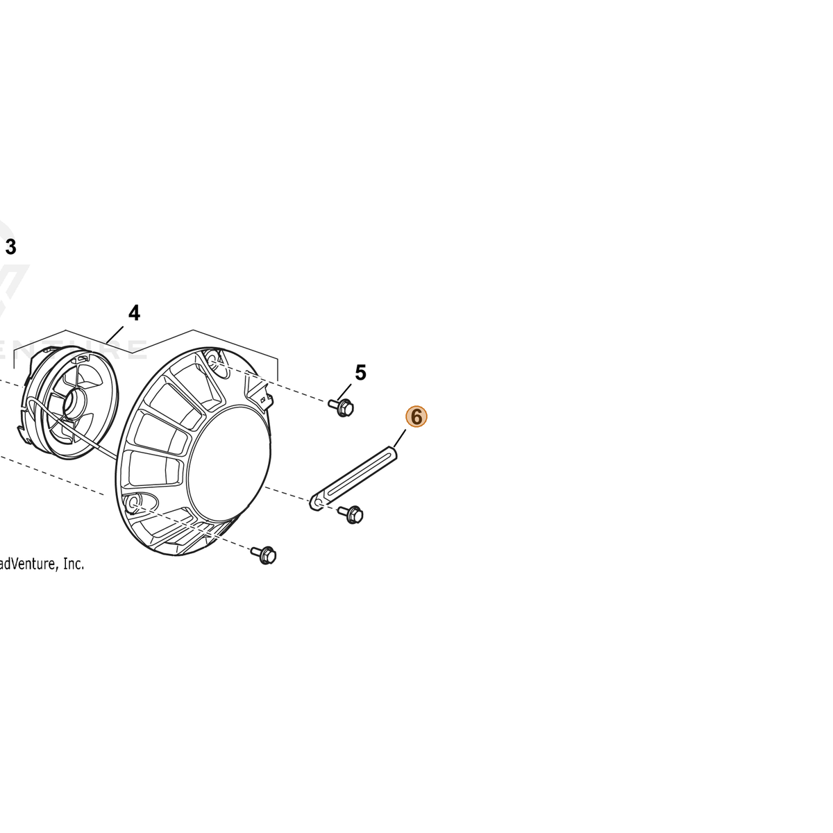 ECHO part YH452000030 — IPL diagram snippet (6x zoom, amber highlight)