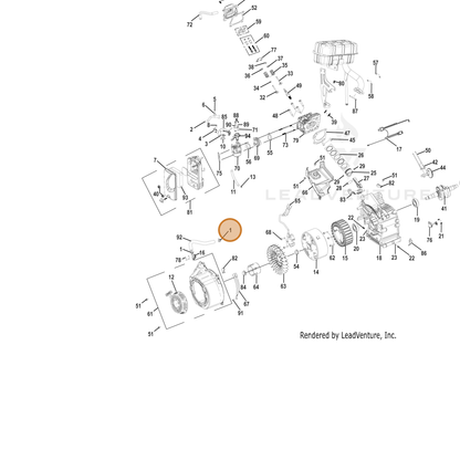 ECHO part YH452000200 — IPL diagram snippet (6x zoom, amber highlight)