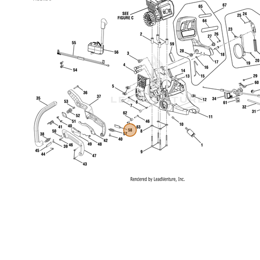 Echo part YH452000250 — IPL diagram snippet (6x zoom, amber highlight)