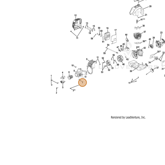 Echo part YH452000290 — IPL diagram snippet (6x zoom, amber highlight)