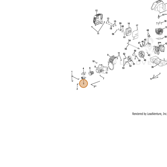 Echo part YH452000310 — IPL diagram snippet (6x zoom, amber highlight)