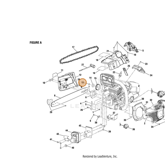 Echo part YH452000330 — IPL diagram snippet (6x zoom, amber highlight)