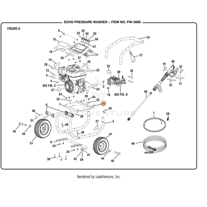 ECHO part YH452000400 — IPL diagram snippet (6x zoom, amber highlight)