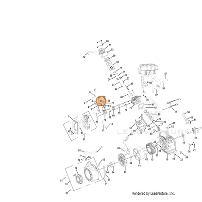 ECHO part YH452000440 — IPL diagram snippet (6x zoom, amber highlight)