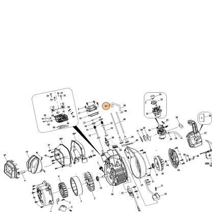 ECHO part YH452000620 — IPL diagram snippet (6x zoom, amber highlight)