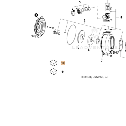 ECHO part YH452000640 — IPL diagram snippet (6x zoom, amber highlight)