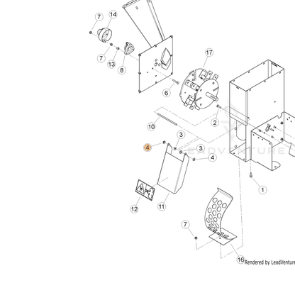 ECHO part YH452000660 — IPL diagram snippet (6x zoom, amber highlight)