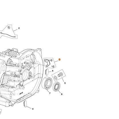 ECHO part YH452000700 — IPL diagram snippet (6x zoom, amber highlight)