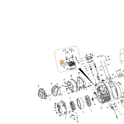 ECHO part YH452000740 — IPL diagram snippet (6x zoom, amber highlight)