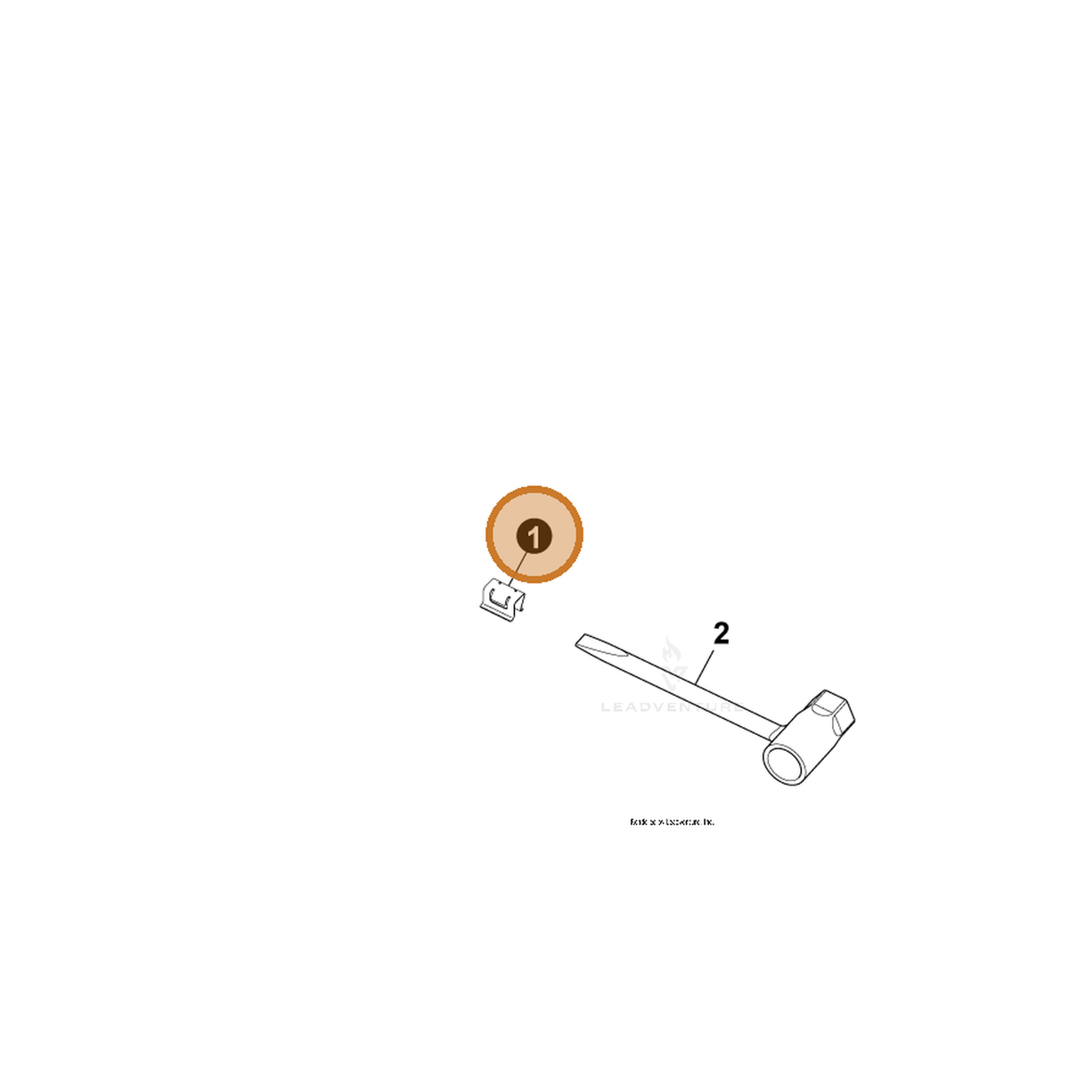ECHO part YH452000800 — IPL diagram snippet (6x zoom, amber highlight)