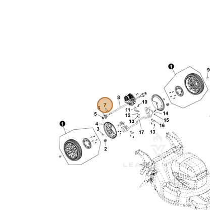 ECHO part YH452000810 — IPL diagram snippet (6x zoom, amber highlight)