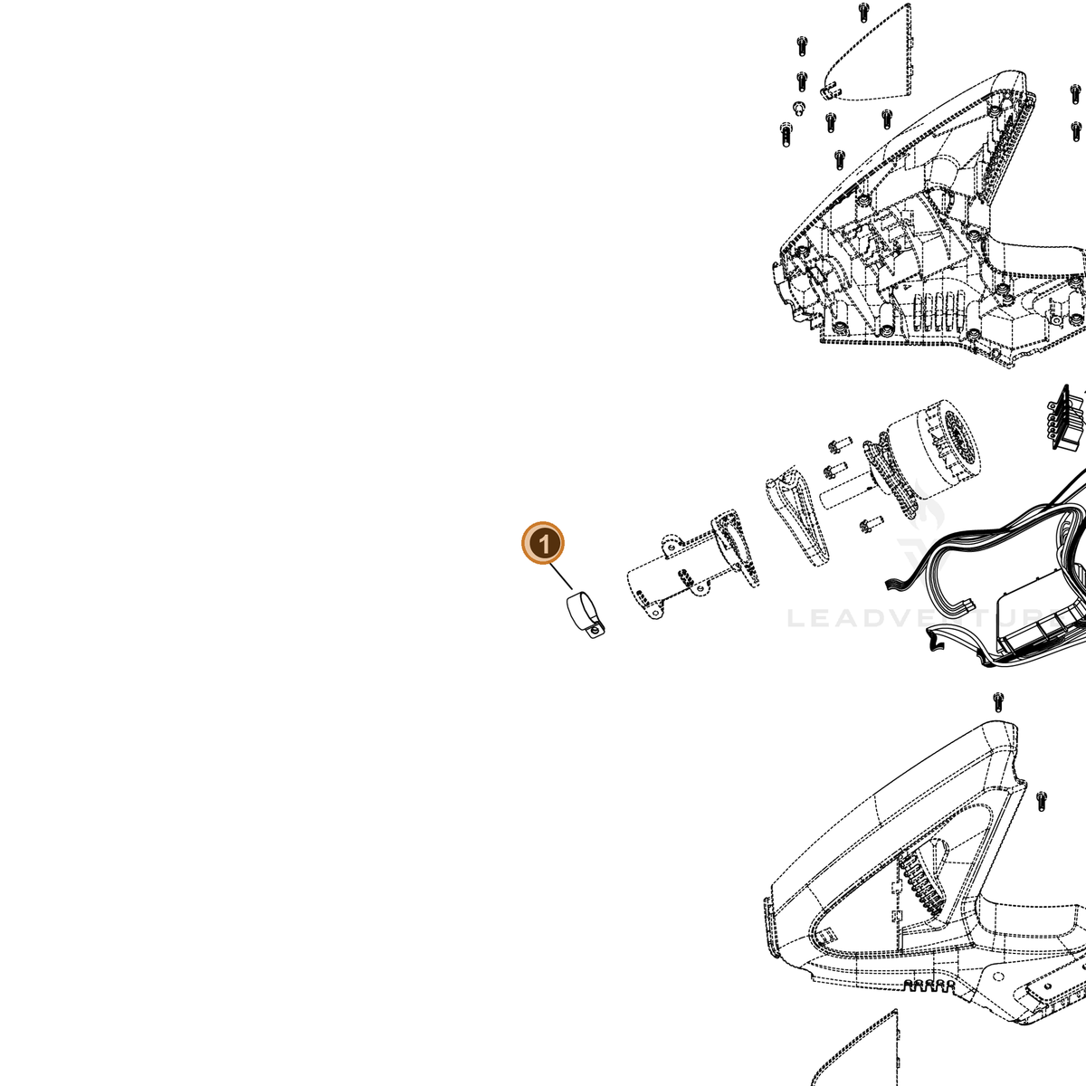 Echo part YH452000960 — IPL diagram snippet (6x zoom, amber highlight)