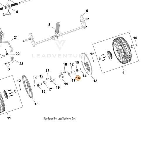 Echo part YH452000970 — IPL diagram snippet (6x zoom, amber highlight)