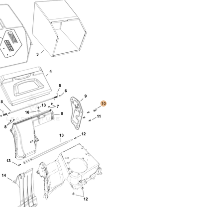 Echo part YH452001000 — IPL diagram snippet (6x zoom, amber highlight)