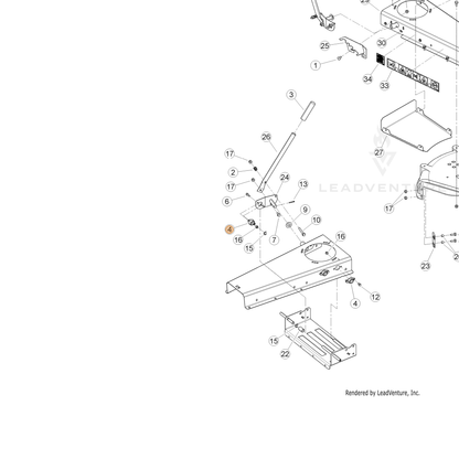 ECHO part YH453000110 — IPL diagram snippet (6x zoom, amber highlight)