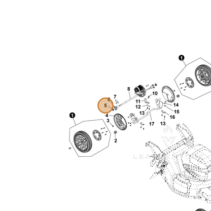 ECHO part YH453000180 — IPL diagram snippet (6x zoom, amber highlight)