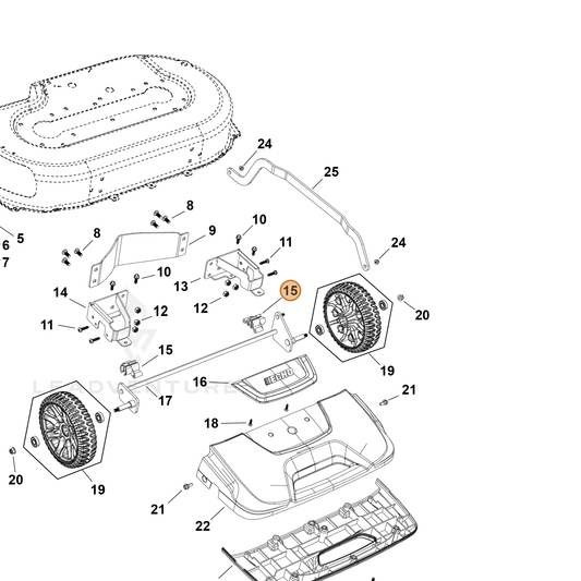 Echo part YH453000240 — IPL diagram snippet (6x zoom, amber highlight)