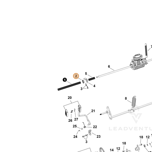 Echo part YH453000250 — IPL diagram snippet (6x zoom, amber highlight)