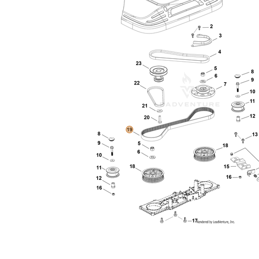 Echo part YH454000090 — IPL diagram snippet (6x zoom, amber highlight)