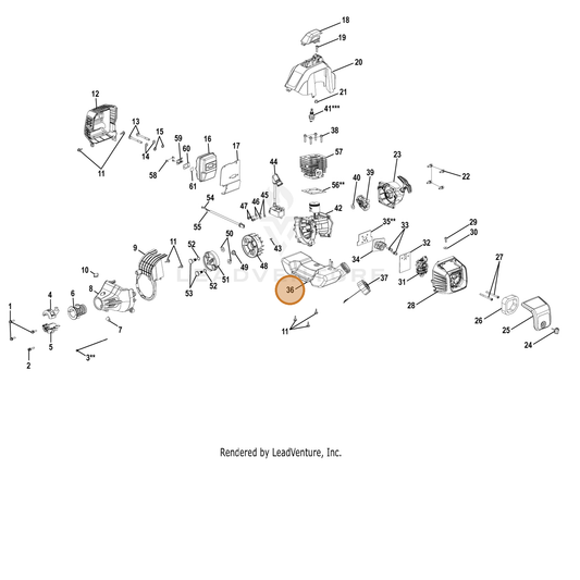 Echo part YH455000090 — IPL diagram snippet (6x zoom, amber highlight)