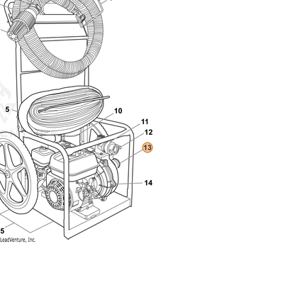 ECHO part YH456000050 — IPL diagram snippet (6x zoom, amber highlight)
