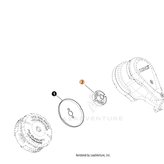 ECHO part YH456000080 — IPL diagram snippet (6x zoom, amber highlight)