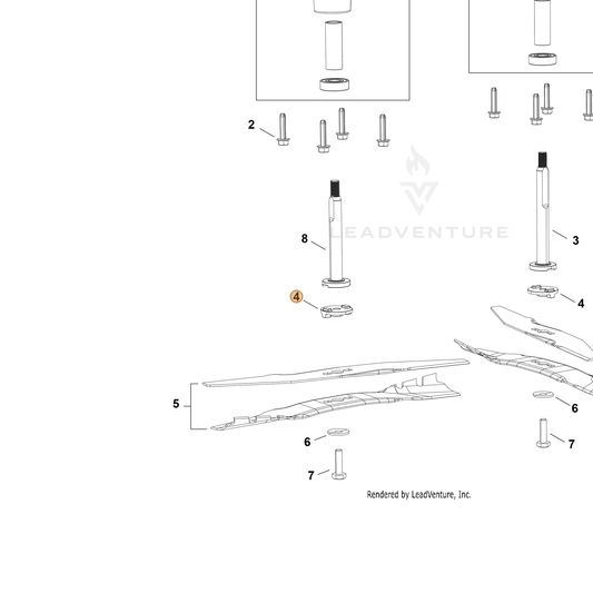 Echo part YH456000100 — IPL diagram snippet (6x zoom, amber highlight)