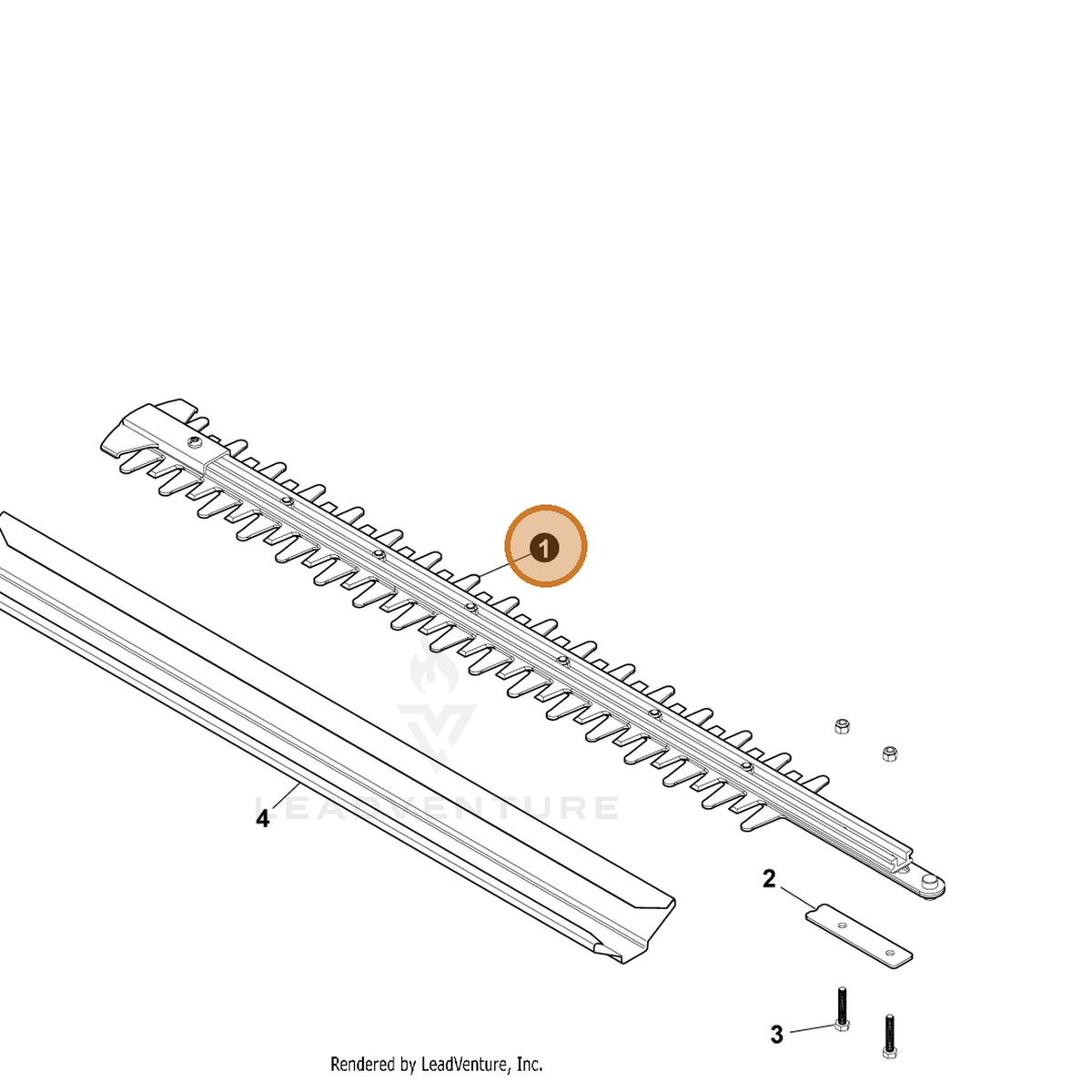 ECHO part YH457000000 — IPL diagram snippet (6x zoom, amber highlight)