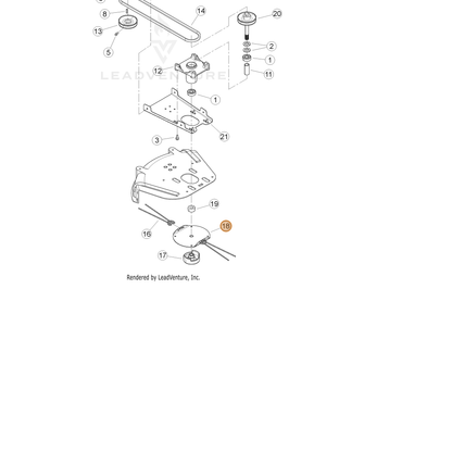 ECHO part YH457000070 — IPL diagram snippet (6x zoom, amber highlight)