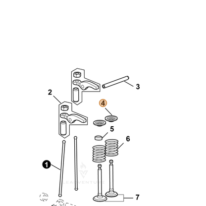 ECHO part YH458000060 — IPL diagram snippet (6x zoom, amber highlight)
