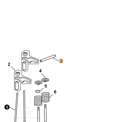 ECHO part YH458000070 — IPL diagram snippet (6x zoom, amber highlight)