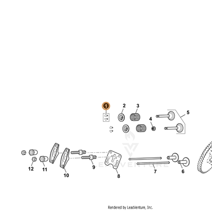 ECHO part YH458000140 — IPL diagram snippet (6x zoom, amber highlight)