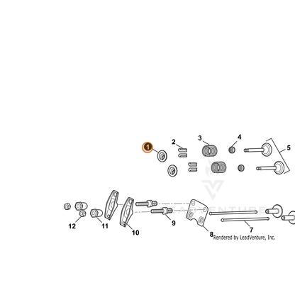 ECHO part YH458000150 — IPL diagram snippet (6x zoom, amber highlight)