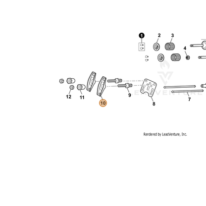 ECHO part YH458000200 — IPL diagram snippet (6x zoom, amber highlight)