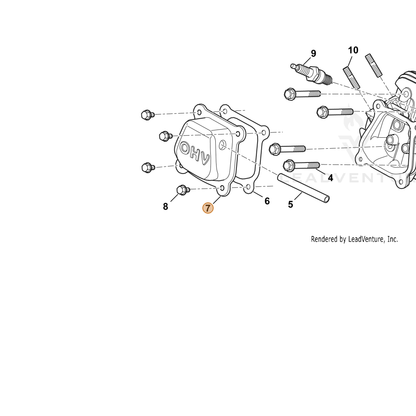ECHO part YH458000250 — IPL diagram snippet (6x zoom, amber highlight)