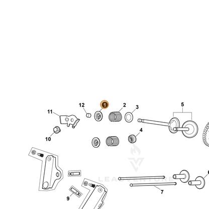 ECHO part YH458000290 — IPL diagram snippet (6x zoom, amber highlight)