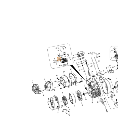 ECHO part YH458000370 — IPL diagram snippet (6x zoom, amber highlight)