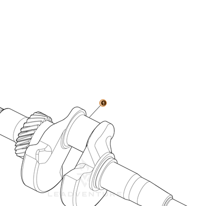 ECHO part YH458000400 — IPL diagram snippet (6x zoom, amber highlight)
