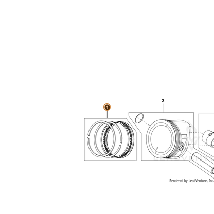 ECHO part YH458000410 — IPL diagram snippet (6x zoom, amber highlight)