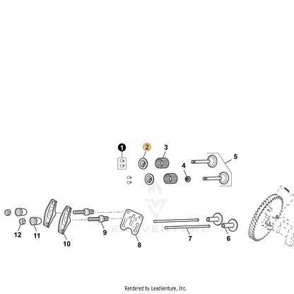 ECHO part YH458000470 — IPL diagram snippet (6x zoom, amber highlight)