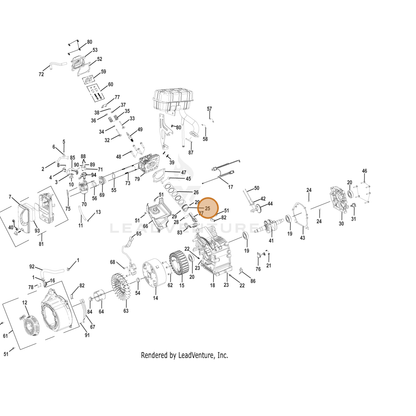 ECHO part YH458001090 — IPL diagram snippet (6x zoom, amber highlight)