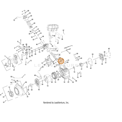 ECHO part YH458001110 — IPL diagram snippet (6x zoom, amber highlight)