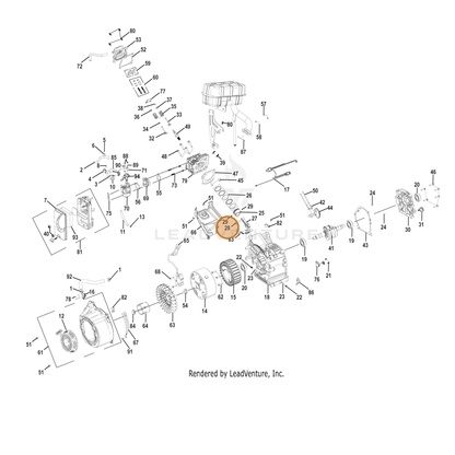 ECHO part YH458001120 — IPL diagram snippet (6x zoom, amber highlight)