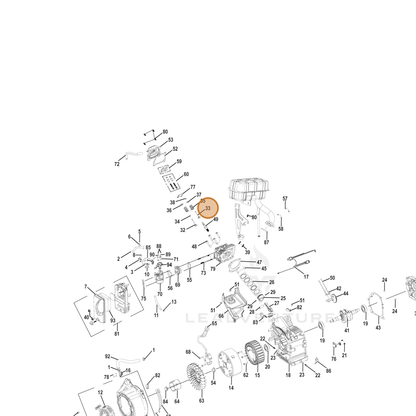 ECHO part YH458001160 — IPL diagram snippet (6x zoom, amber highlight)