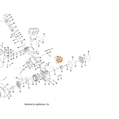 ECHO part YH458001230 — IPL diagram snippet (6x zoom, amber highlight)